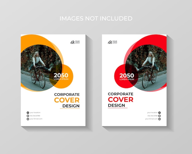 Crative book cover design template in a4 template design