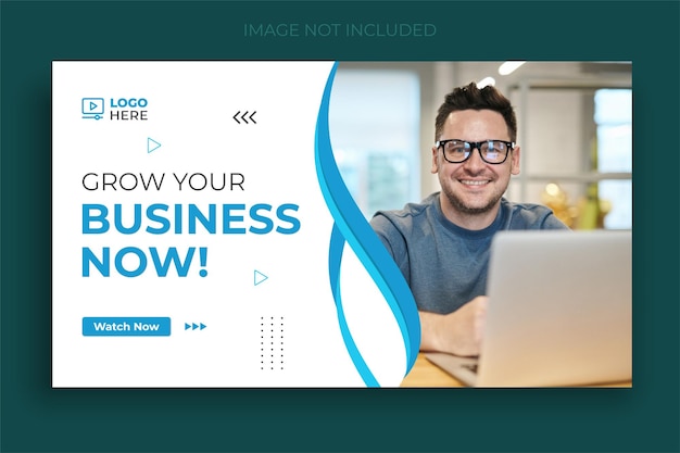 Miniatura e banner web del canale youtube di crative business