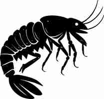 Vector crawfish black and white isolated icon vector illustration