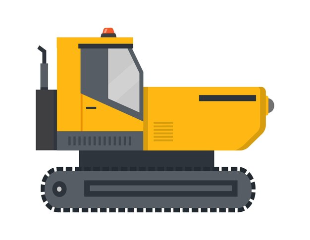 Vector crawler machine construction industry vector illustration