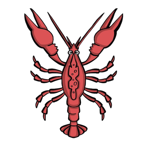 Crayfish pink snack for beer vector illustration