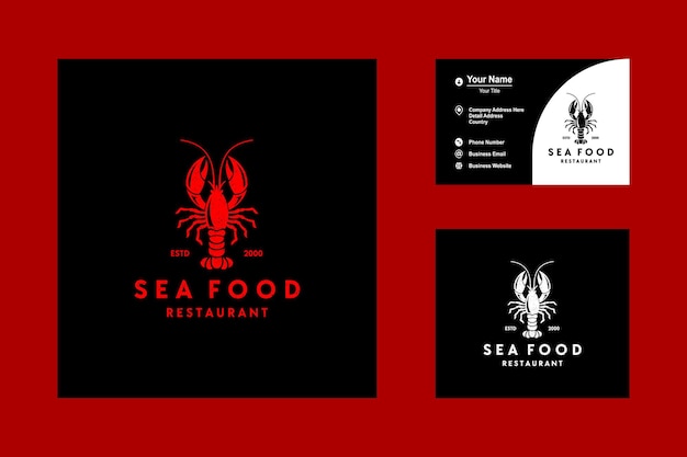 Vector crayfish prawn shrimp lobster claw seafood logo icon vector design inspiration