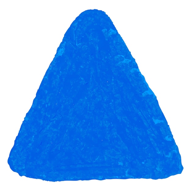 Vector crayon scribble textured triangle shape