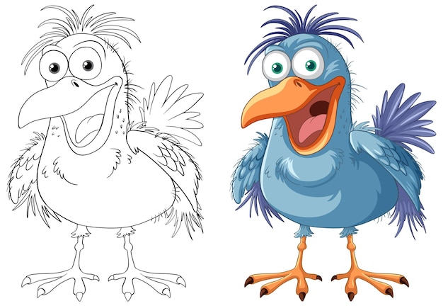 Crazy Bird Cartoon