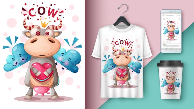 Crazy cow - mockup voor jouw idee