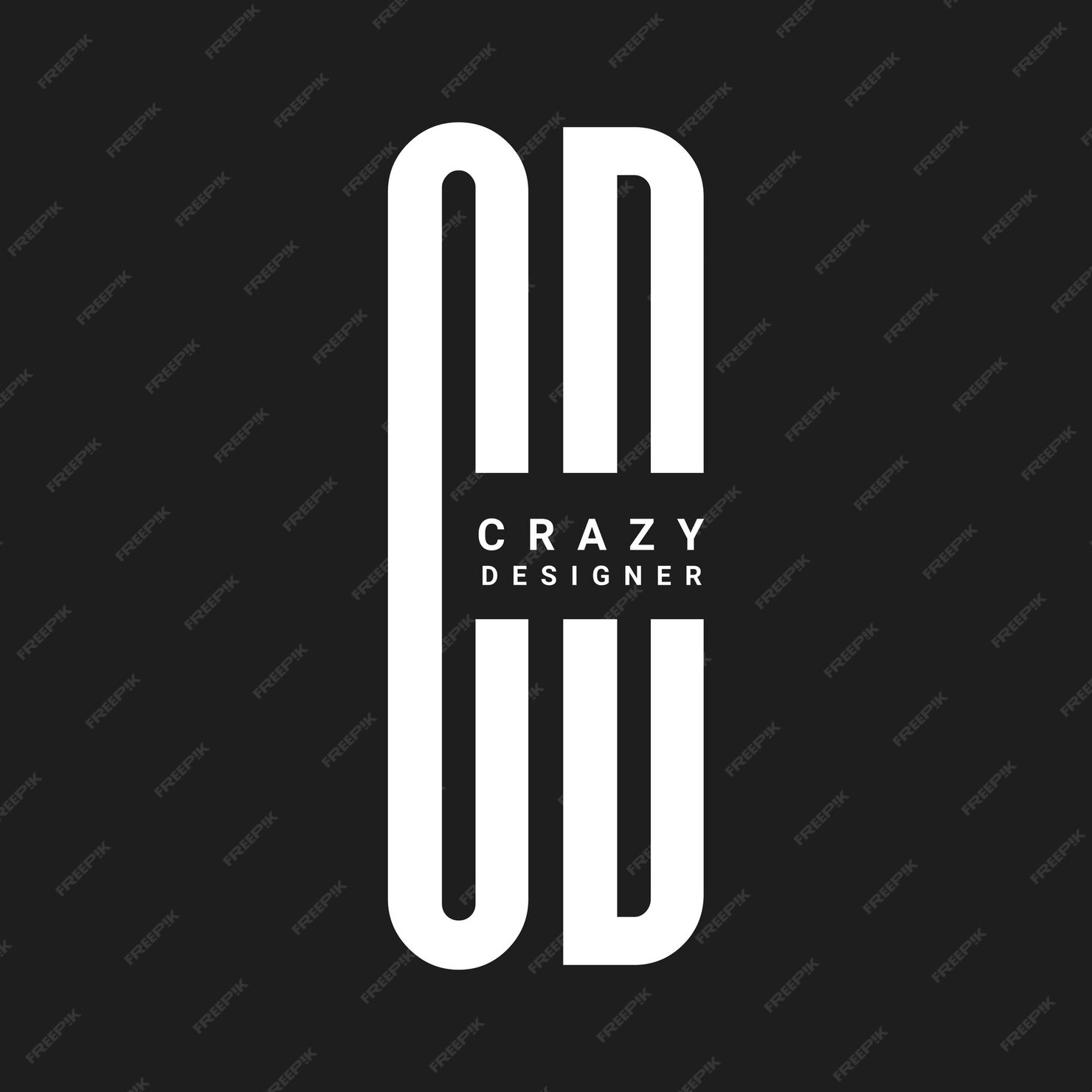 Premium Vector Crazy Designer Logo