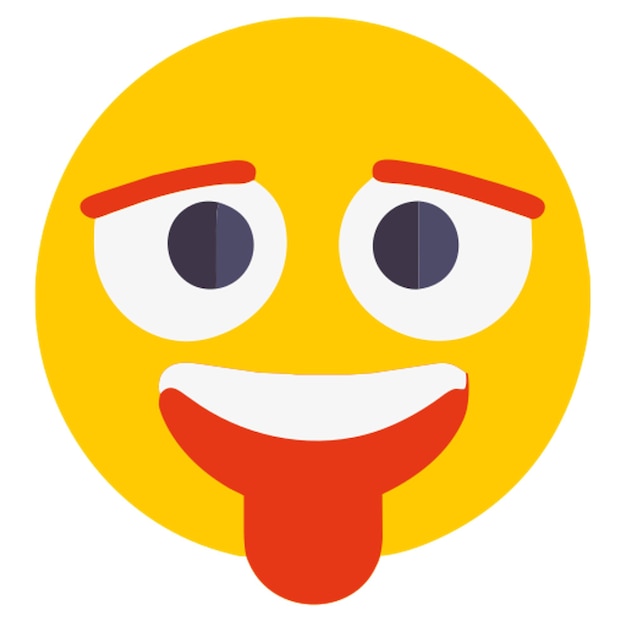 crazy emoji icon icon colored shapes