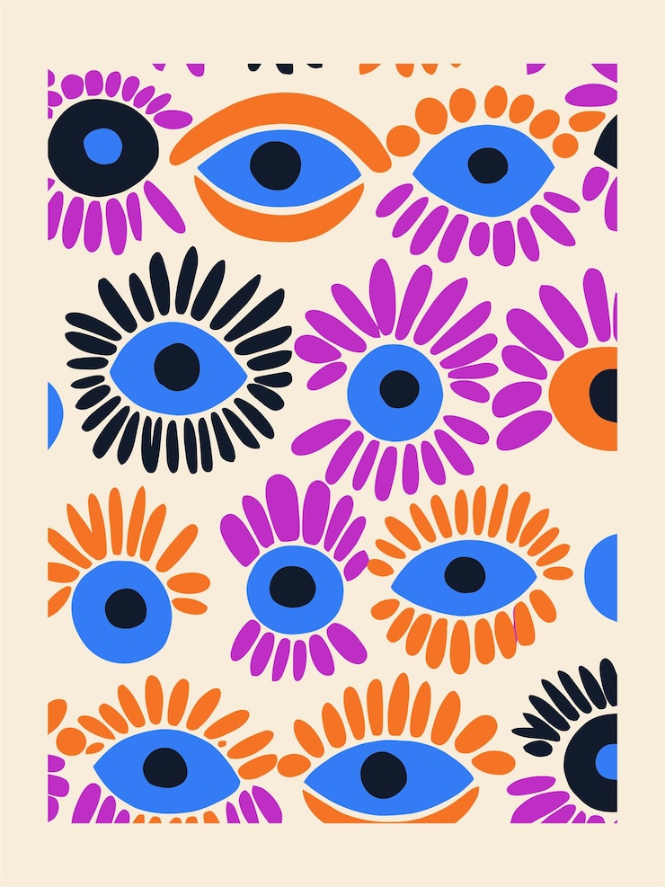 Vector crazy eyes pop art vector art