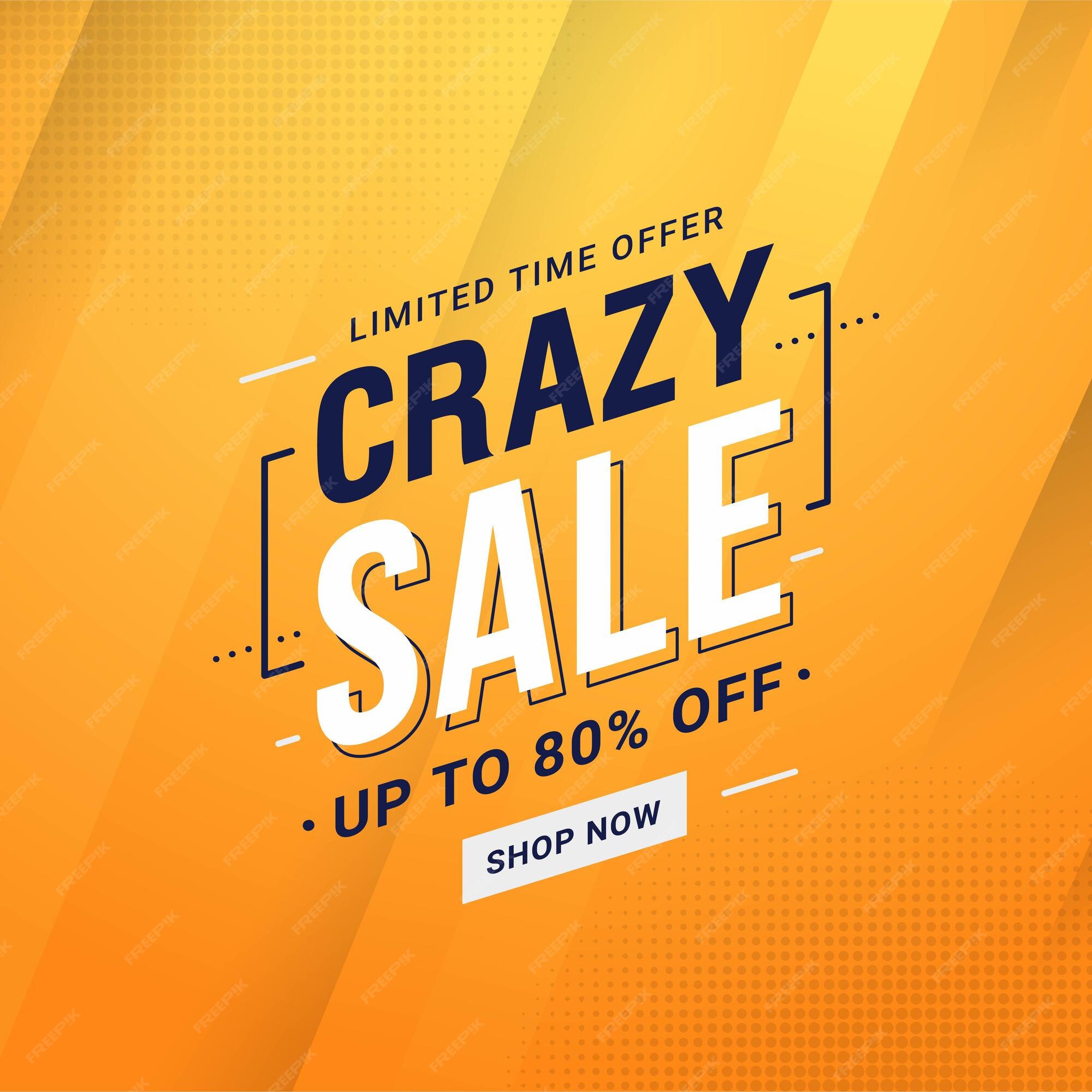 Premium Vector  Crazy deals promo banner design