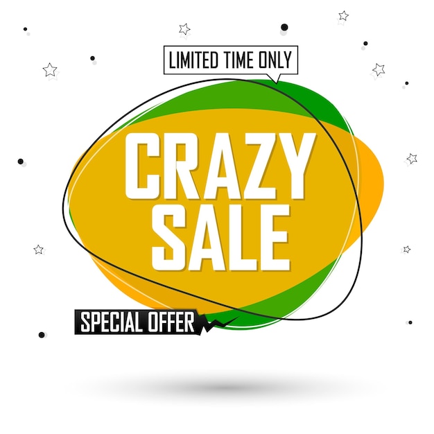 Crazy Sale poster design template