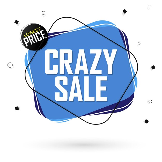 Crazy Sale poster design template