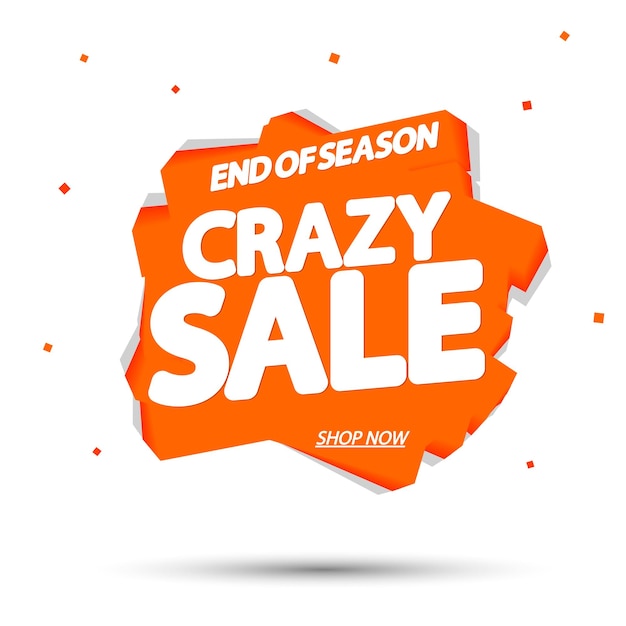 Crazy Sale poster design template