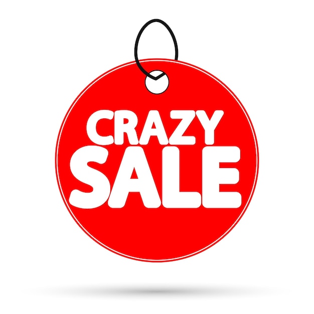 Crazy Sale poster ontwerp sjabloon