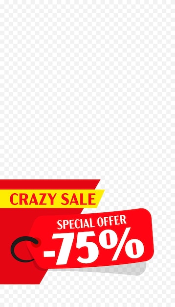 Crazy Sale 특별 제공 75% 할인 스토리 템플릿