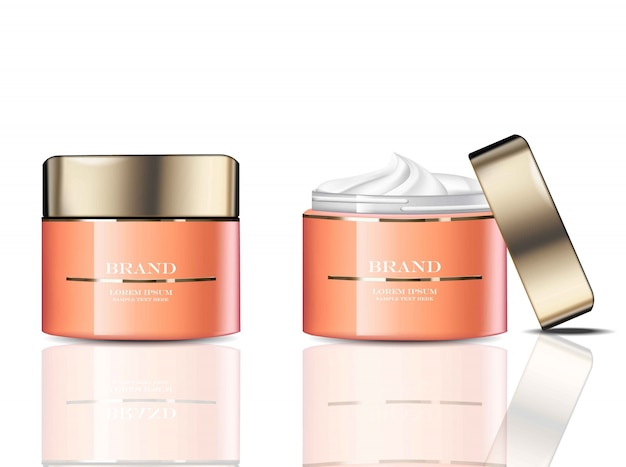 Cream Cosmetics realistische mock-up