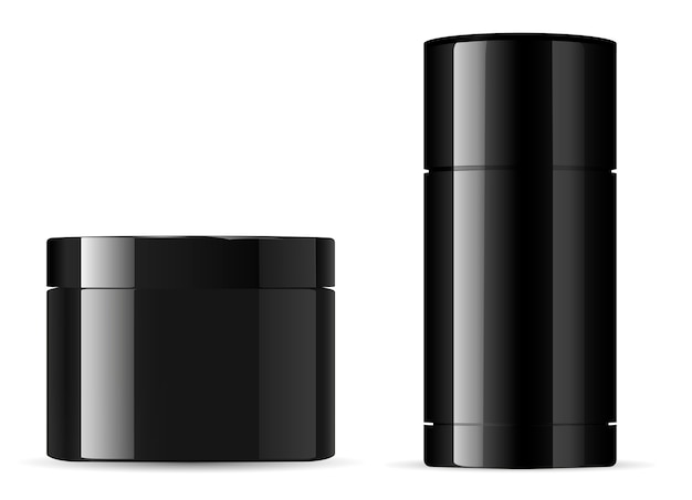 cream and deodorant container. beauty product jar
