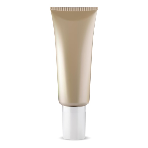 Cream tube Face makeup foundation bb cream bottle Beige facial care beauty liquid tone mockup