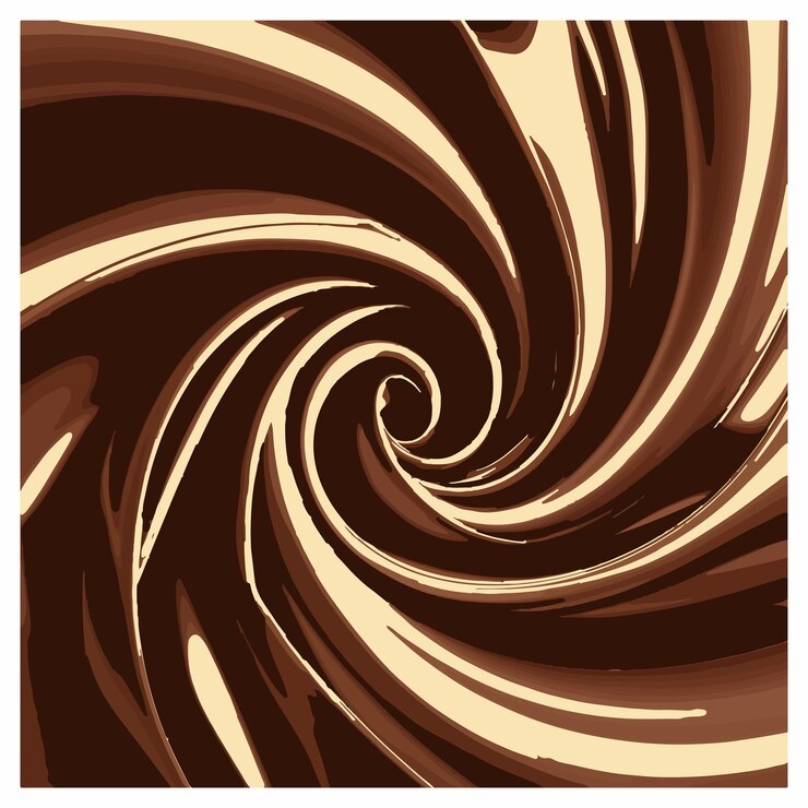 Vector creamy chocolate swirl mmmm chocolatecreamy and smooth