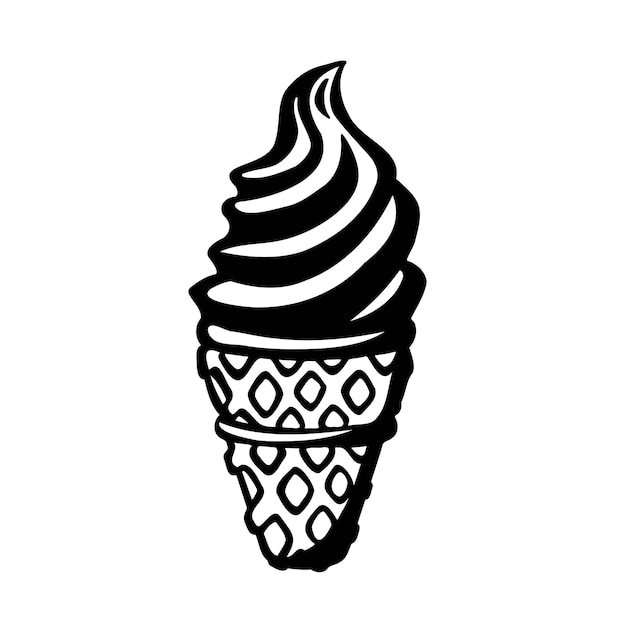 Creamy ice cream cup waffle sorbet vector illustration