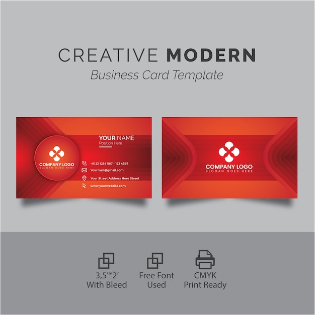 Vector crearive modern business card