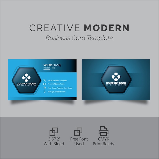 Vector crearive modern business card