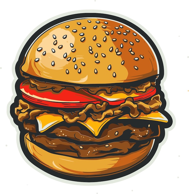Create Burger Vector Gallery Vector Burgers Iconic Artwork