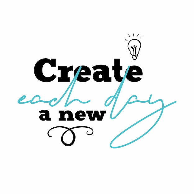 Create each day a new typographic slogan for t-shirt prints, posters, mug design and other uses.