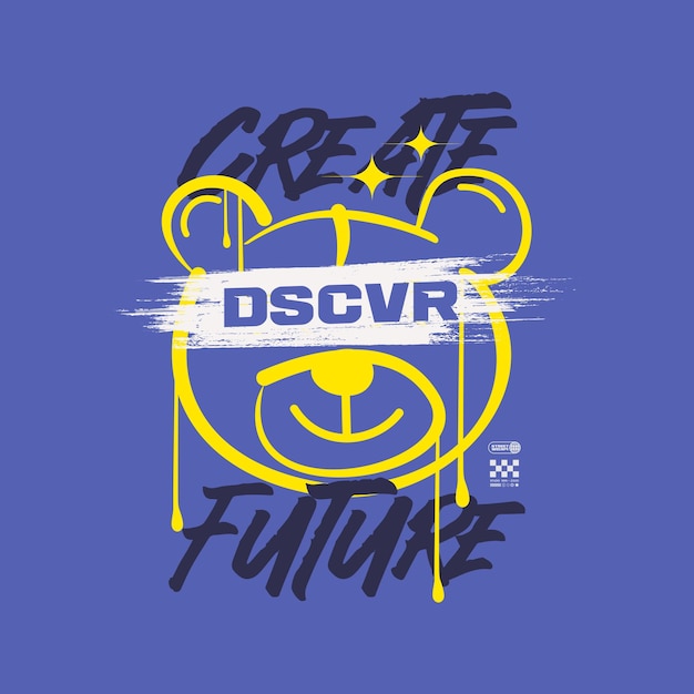 Create future streetwear vector graphic design