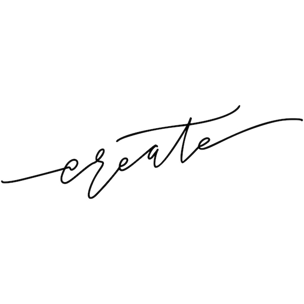 Crea lettere disegnate a mano. design calligrafico moderno. illustrazione vettoriale