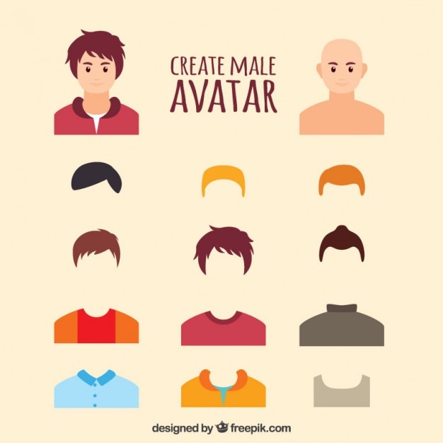 Vector create male avatar