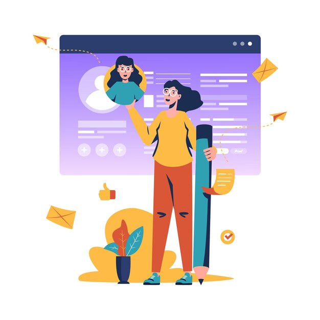 Premium Vector Create Online Resume Portfolio Profile Flat Design premium-vector-create-online-resume-portfolio-profile-flat-design