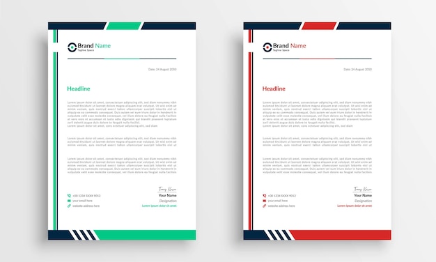 Create a professional letterhead with our creative letterhead template design