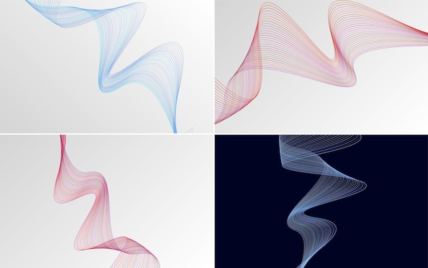 Create a unique look with this set of 4 vector geometric backgrounds