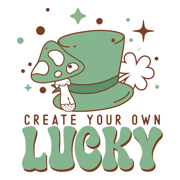 Vector create your own lucky st patricks day design