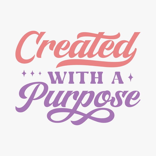 Created With A Purpose retro t shirt