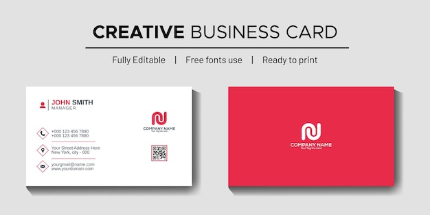 Creatie and professional business card design template vector