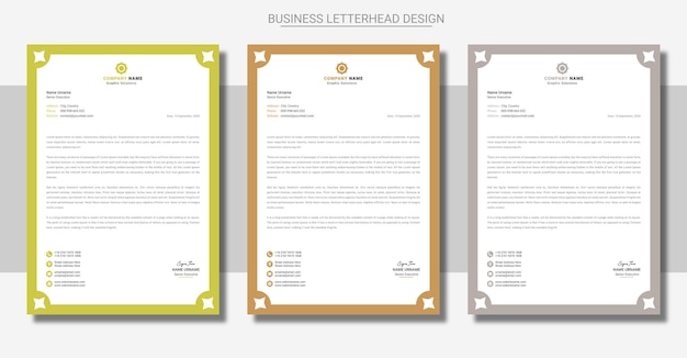 Creatief a4 zakelijk briefpapier printklaar ontwerp