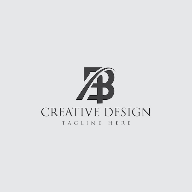 Creatief ab-vorm logo-ontwerp.