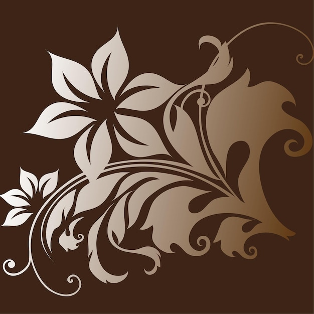 creatief abstract bloem bruin raster behang achtergrond vector ontwerp
