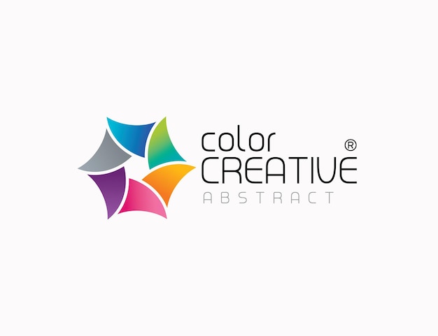 Creatief abstract kleurrijk logo