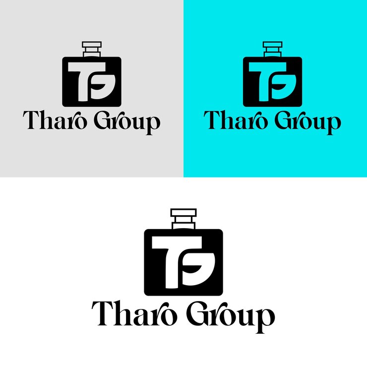 Vector creatief alfabetisch parfum logo ontwerp eps