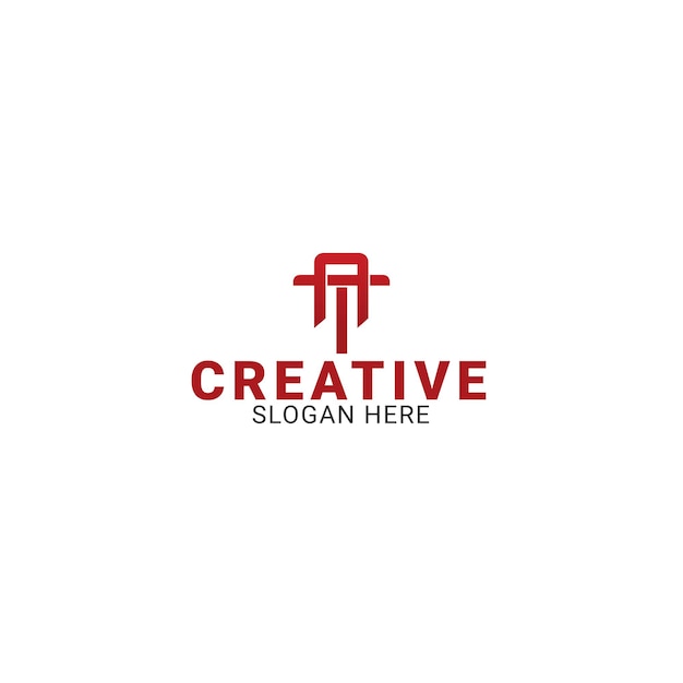 Vector creatief at letter logo design