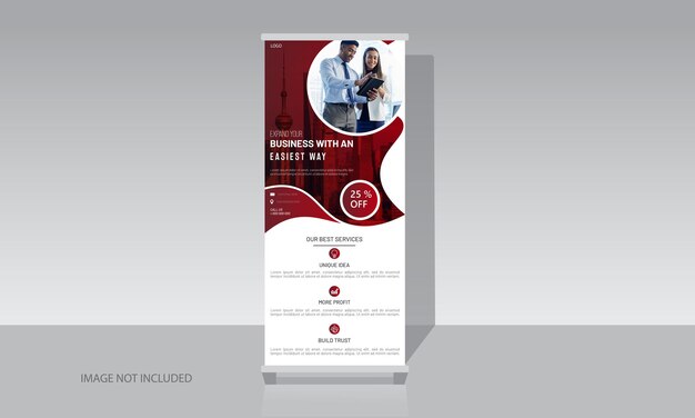 Creatief bedrijfsbureau Roll-up display banner stand-sjabloon geschikt voor elk bedrijf