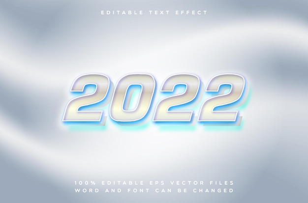 Creatief bewerkbaar 2022-teksteffect