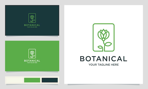 Creatief botanisch logo-ontwerp