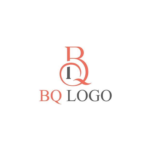 Creatief BQ logo vector ontwerp