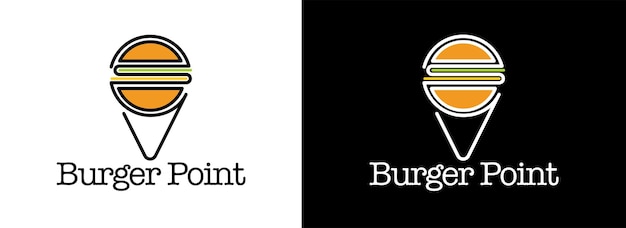 Creatief Burger Point-logo-ontwerp