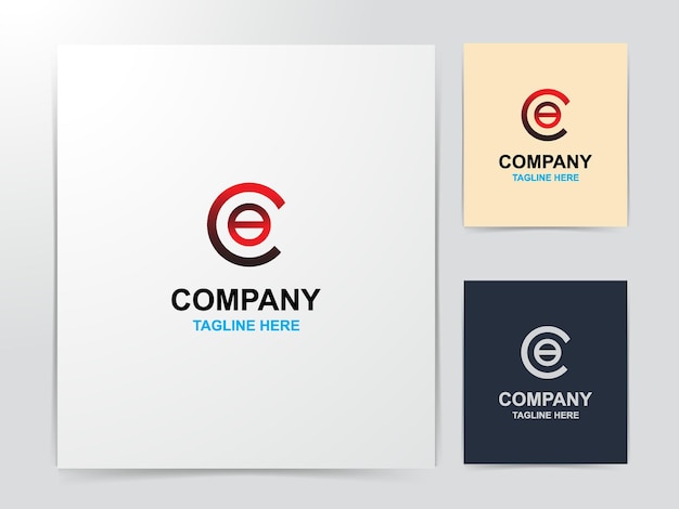 creatief ce-monogram logo-ontwerp