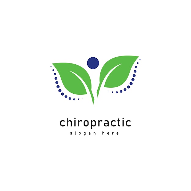 Creatief Chiropractie Concept Logo Ontwerpsjabloon