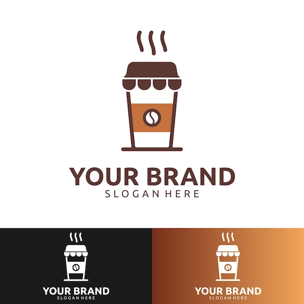 Creatief coffeeshop logo-ontwerp